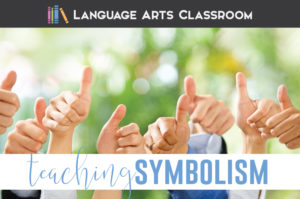 Teaching symbolism with secondary language arts students requires brain-based learning strategies, including a connection to students' lives. Bring pop culture & common symbols to your teaching symbol lessons. Teaching symbolism in literature moves students toward literary analysis. For how to teach symbolism, download this free literary analysis guide. Teaching symbolism for literary analysis help middle school ELA students & high school English classes with literature lessons & reading.