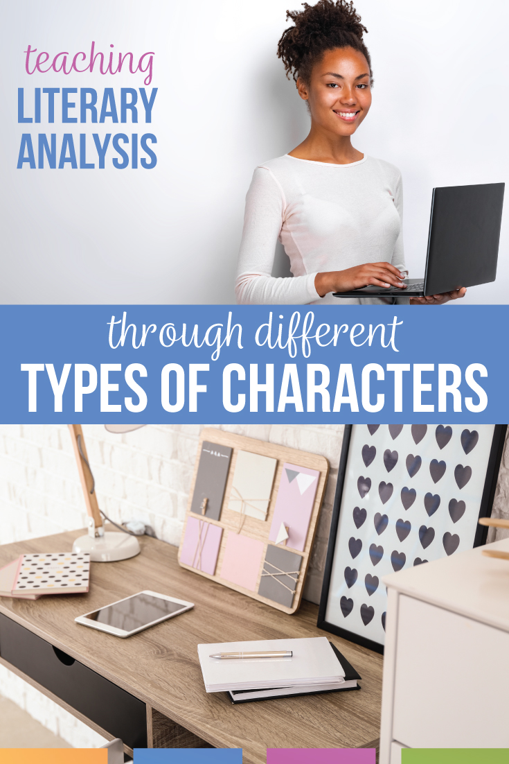 Teaching character arc leads to teaching types of characters like round, flat, dynamic, static, & stock characters. Add methods for teaching character analysis to your literature lessons. Teaching character change can also lead to literary analysis essays where secondary ELA students explore character arcs from a novel study or short story unit. Teaching character change with multiple approaches will engage reluctant readers, especially once you bring pop culture to your secondary ELA lessons.