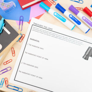 study character arc with graphic organizers