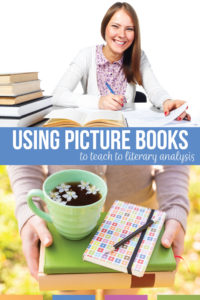 Children's books and literary terms: Use picture books to teach literary devices with older students. Some high school lliterary terms are difficult, and this scaffolded reading activity will help older students. If you're teaching literary devices in high school, these picture books will help students understand mood, characterization, theme, and more. Add children's books to your secondary classroom library for student engagement and fun reading lessons.