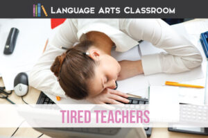 tired teachers teacher sleeping on desk