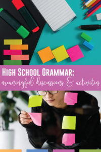 High school grammar resources should engage secondary students, especially while discussing grammar. High school language arts classes should have a working knowledge of the parts of speech, sentence structure, & punctuation. Teach high school grammar with confidence by starting with a grammar diagnostic. Meet language standards with complex grammar resources & grammar discussions. Use high school grammar activities that work on higher order thinking & prepare students for college and careers.