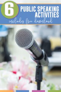Public speaking activities for high school students includes free speech activities for secondary speech students.