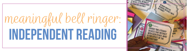 ELA bell ringers for middle school reading can be best!