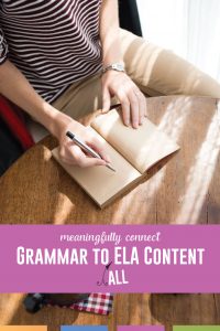You can make grammar everyday language in your ELA classroom. How can you connect grammar to writing and literature? Practical ideas. #HigSchoolELA #GrammarLessons