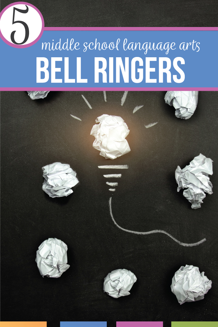 Middle school bell ringers for ELA can be engaging and fun! Plus, bell ringers (middle school language arts) can increase classroom organization and classroom management. Students will anticipate starting with the bell and work toward mastery of grammar, writing, and reading. ELA bell ringers for middle school will also help language arts teachers meet standards. Add one of these free mddle school language arts downloads to your English curriculum. 