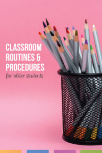 Make meaningful classroom procedures for older students to better classroom management. Build relationships with students by teaching procedures and routines. Classroom procedures and routines for high school can be simple and effective so that students understand what to do each day in class. Teaching classroom routines and procedures does not take long, but teacher and student relationships will grow & students can meet high school standards with basic routines and procedures.