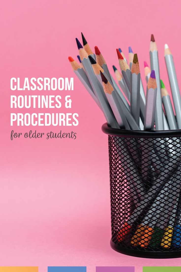 Make meaningful classroom procedures for older students to better classroom management. Build relationships with students by teaching procedures and routines. Classroom procedures and routines for high school can be simple and effective so that students understand what to do each day in class. Teaching classroom routines and procedures does not take long, but teacher and student relationships will grow & students can meet high school standards with basic routines and procedures. 