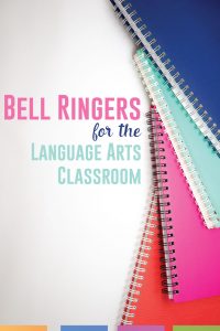 Bell ringers: starting class in an organized fashion can be the difference in classroom management. Start your English class with bell ringers. #TaskCards #BellRingers