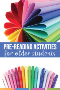 Prereading activities for older students can improve your classroom discussions. Pre reading activities for middle school & pre reading activities for high school encourage literary analysis & reader response questions. These FREE pre reading activities help with reading comprehension. Before reading activities help reluctant readers. Activities for pre reading can be simple & free. Add these literature activities to your reading activities for middle school language arts classes.