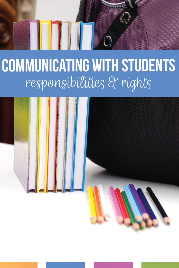 Communicating with students outside of class will be a major part of your responsibility. Here are some questions to consider for those professional interactions with students. 