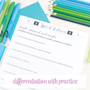 High school grammar practice can include sentence structure worksheets.