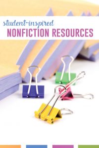 Giving student choice into the nonfiction they study and read. When students help choose their nonfiction, they enjoy writing and discussions. #NonfictionLessons #InformationalTexts