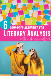 What types of conflict activities in literature will you share with students/ Add literary elements activities to your literature unt.
