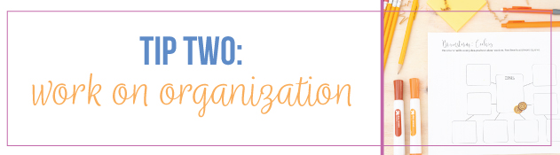 paper organization graphic organizer