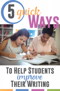 Five quick ways to help students improve their own writing - by helping them take ownership of their own writing.