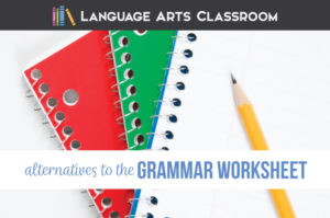 Alternatives to the grammar worksheet can provide fun grammar for high school. Color coded grammar worksheets add interest to grammar stations or independent work.