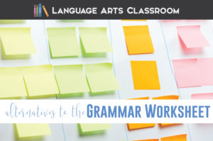 Alternatives to the grammar worksheet can provide fun grammar for high school. Color coded grammar worksheets add interest to grammar stations or independent work.