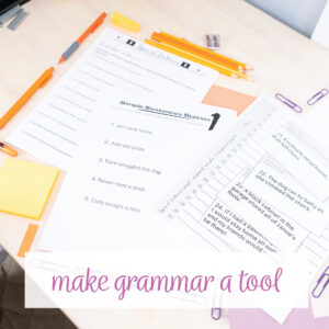 Sentence structure lessons provide the approach that grammar is a tool for writing.