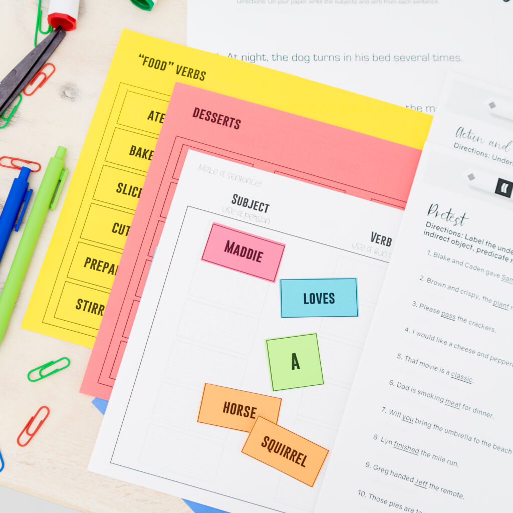 identify parts of a sentence with goofy sentences.