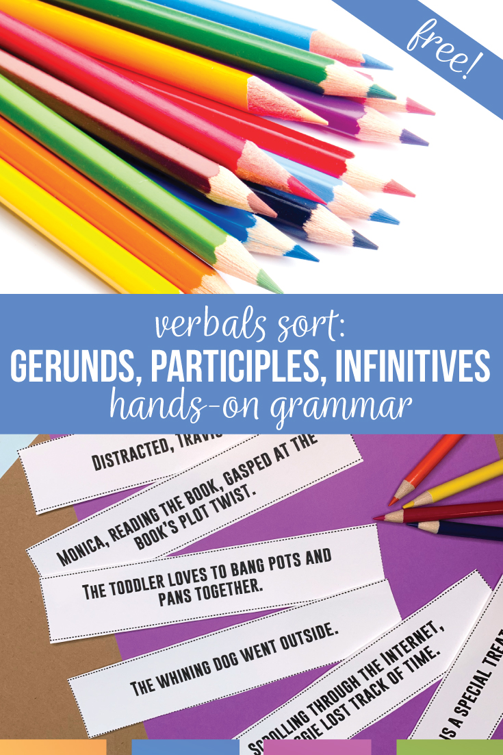 Are you teaching gerunds, participles, and infinitives? Download this free verbal activity, a grammar sort. Start conversations with middle school students & meet language standards with this vebal worksheet alternative. 