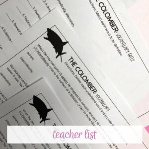 Teaching vocabulary can start with a pre-made vocabulary list from the teacher.