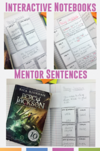 Mentor sentences and interactive notebook pieces - together?! The perfect combination of differentiation and student choice.