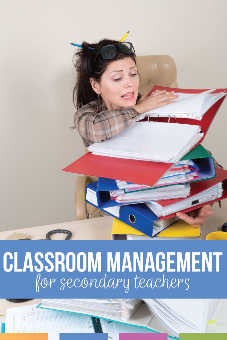 Classroom management for secondary teachers requires organization, clear expectations, & basic routines. Secondary classroom management should be part of every high school teachers' repertoire. Whether secondary teachers wonder about teacher bathroom ideas or late work from students, add procedures & routines to your high school classroom to improve classroom management in high school. 