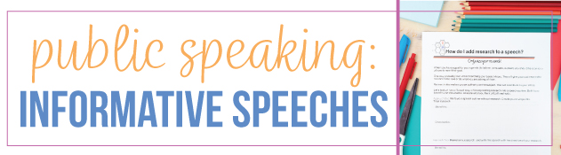 Informative speeches work well in a public speaking unit. A speech unit will include unbiased tone lessons.