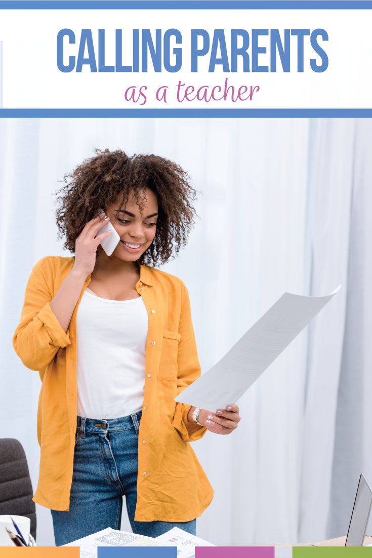 Teachers: make a parent phone call recently? Do you need a teacher - parent phone call script? A parent-teacher phone call can be a helpful part of classroom management and of building relationships in the classroom. Teacher phone calls to parents make be nerve inducing, but overall, they are helpful parts of building classroom routines and procedures and helping students succeed. 