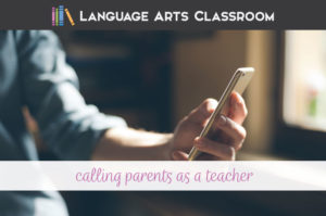 Teachers: make a parent phone call recently? Do you need a teacher - parent phone call script? A parent-teacher phone call can be a helpful part of classroom management and of building relationships in the classroom. Teacher phone calls to parents make be nerve inducing, but overall, they are helpful parts of building classroom routines and procedures and helping students succeed.