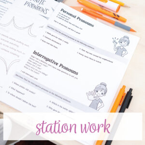 Pronoun stations are perfect additions to pronoun practice worksheets