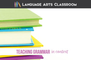 What is teaching grammar in context? Teaching grammar in context is brining in other parts of ELA class to grammar lessons. Grammar in context can help students achieve success with language.