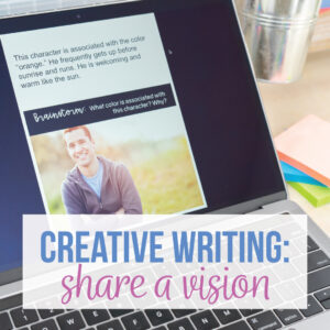Build the community in a creative writing class. A creative writing lesson can build young writers' confidence. 