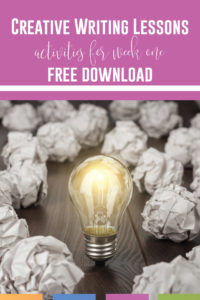 Creative writing lesson plans: free download for creative writing activities for your secondary writing classes.