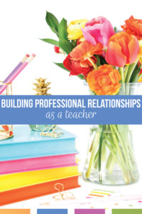 Building professional relationships as a teacher is an important part of the job. Your coworkers as a teacher will help you develop your teaching career and daily interactions. Working in a school takes considerations you may not at first realize.