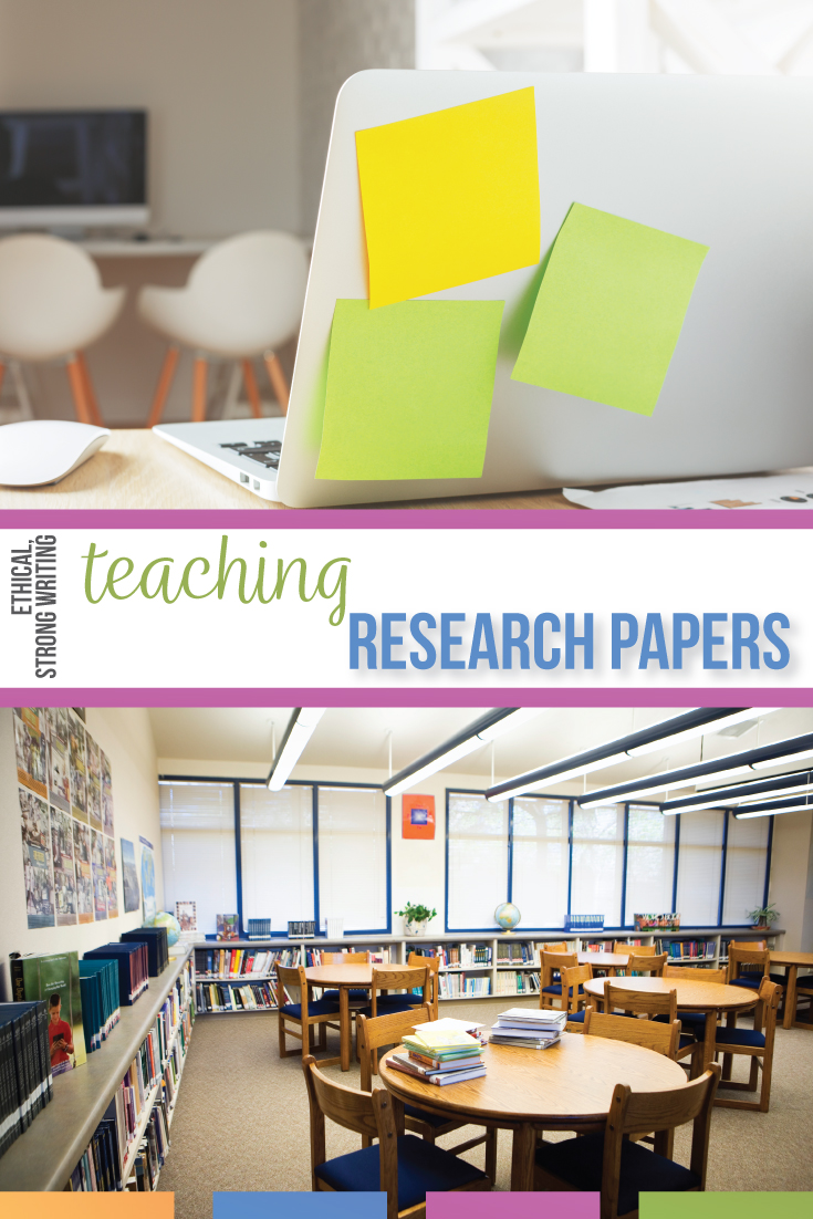 Teaching research papers with high school students requires teaching ethical research. Teaching students how to write a research paper includes following the writing process, organizing student essays, & connecting gramamr to writing. Conferencing with students makes teaching research papers easier. This process of how to teach research to high school students walks through research paper lesson plans. Teaching the research paper in high school English classes meets writing standards. 