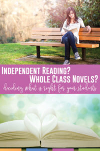 What novels for high school students will teach meaningful lessons & literary devices. Independent reading is important in high school, & student choice is paramount. Independent reading activities, high school, included in a free download of literature activities.