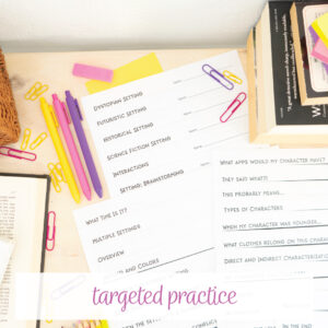 Classroom activities for teaching literature can include graphic organizers for targeted practice. 