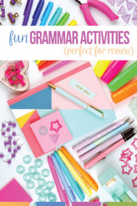 Language arts teacher, looking for fun grammar activities? You can create these grammar activities that are perfect for grammar review. Use digital grammar lessons and interactive lessons for middle school language arts classrooms and high school language arts classrooms. Meet language standards while teaching grammar in context. Connect grammar to writing with these grammar activities to engage secondary writers. Grammar activities in classroom ELA classes helps young writers.