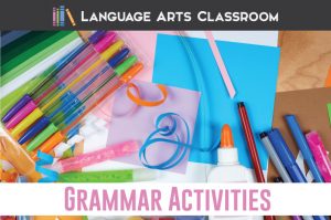 Get out the scissors and glue! These grammar activities are free and hands-on. Getting playing with language. #GrammarLessons