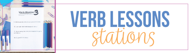 Verb stations are a great way to differentiate verb lessons