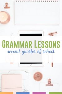 What should you teach the second quarter of school for grammar lessons? This post details lesson plans through winter break. #GrammarLessons