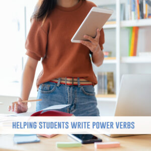Help students to find power verbs for their writing assignments. These methods for working on vocabulary help young writers as you complete mini lessons for writing.