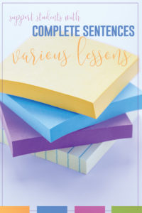 Connect grammar to wrriting: teach students how to write a complete sentence. Teaching complete sentences is part of writing lessons & writing units for middle school language arts classes. A complete sentences lesson requires grammar worksheets & student data. Create a complete sentence activity for how to write a complete sentence. Teaching complete sentences will connect grammar to writing with authentic sentence errors. Correct student writing with middle school ELA students' involvement.