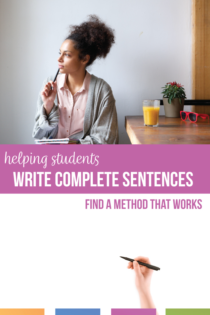 Connect grammar to writing: teach students how to write a complete sentence. Teaching complete sentences is part of writing lessons & writing units for middle school language arts classes. A complete sentences lesson requires grammar worksheets & student data. Create a complete sentence activity for how to write a complete sentence. Teaching complete sentences will connect grammar to writing with authentic sentence errors. Correct student writing with middle school ELA students' involvement.