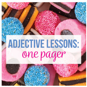 An adjective one pager is a great activities for adjectives. 