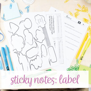 Hands on grammar with sticky notes and graphic organizers