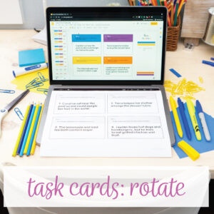 Grammar task cards print and digital