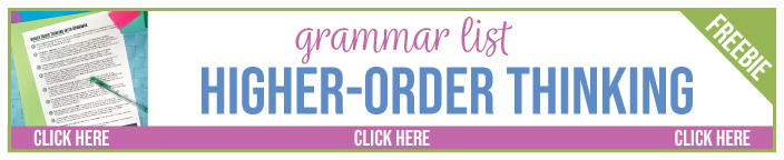 teaching language standards with higher-order thinking CAN happen